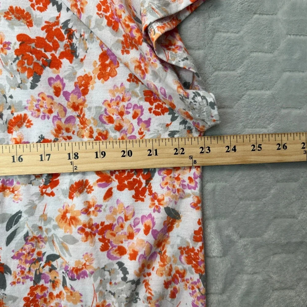 Lot of 2 Earth Angels Nightgown Women XXL Multicolor Floral Green Orange Comfort